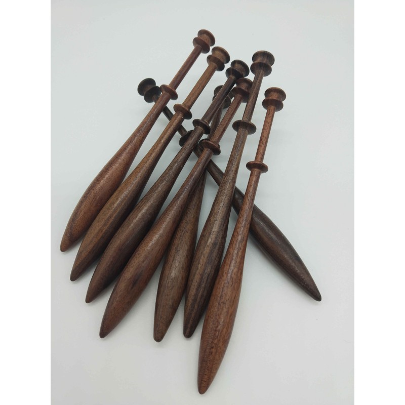Bolillos de madera de Palisandro “Roman Moyen” (11,5 cms)- Paquete de 10  unidades – El Mundillo de Eva