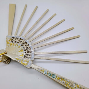 Varillaje de Abanico-Peral-Lacado-19 cms (6,3 cms+12,7 cms)