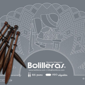 Patrón 1-Abanico-Motivo Encajera-Grande (Fuente 8,50 cms-Varilla 24 cms)-Marca Bolilleras