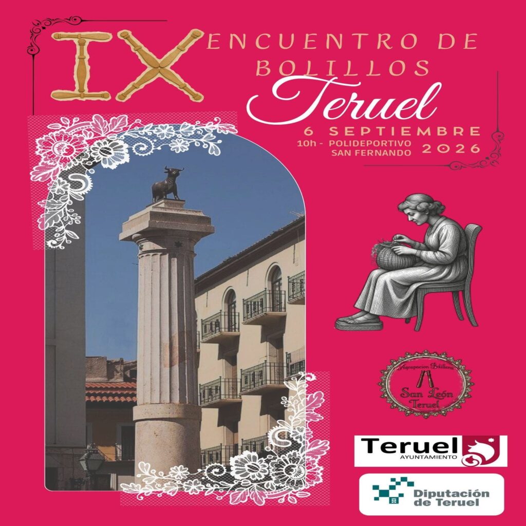 Cartel del IX Encuentro de Bolillos Teruel, 6 de septiembre de 2026
