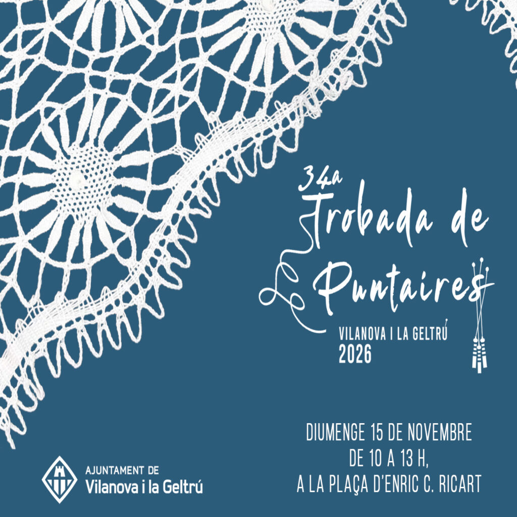Imagen oficial del 34.ª Trobada de Puntaires de Vilanova i la Geltrú 2026