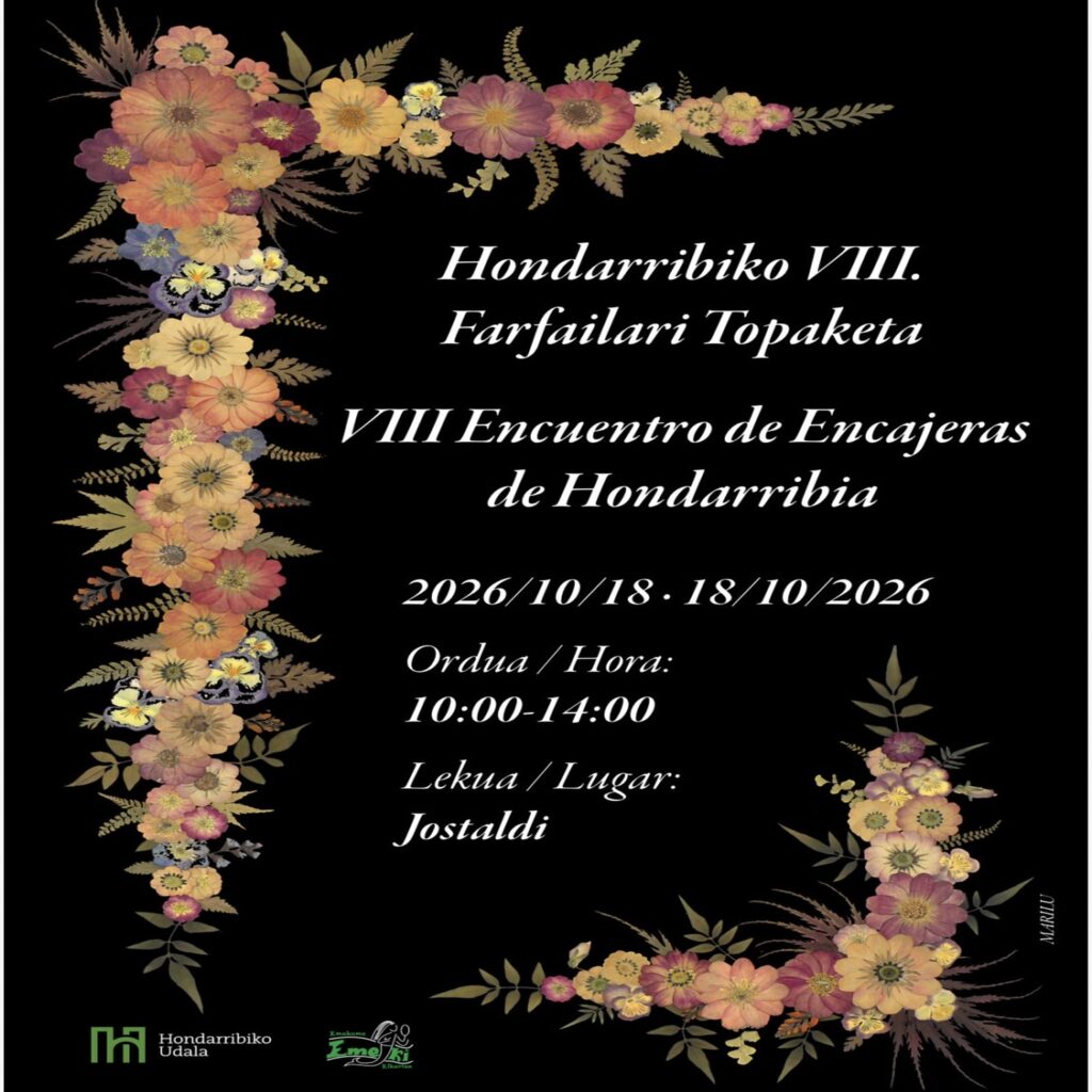 Imagen oficial del VIII Encuentro de Encajeras de Hondarribia 2026