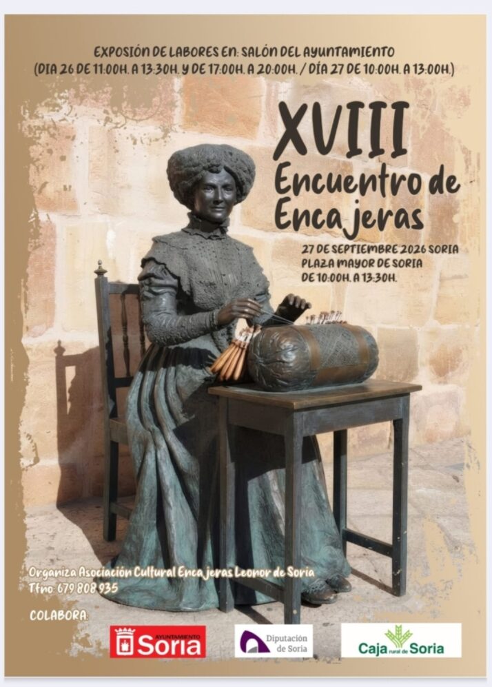 Imagen oficial del XVIII Encuentro de Encajeras de Soria 2026